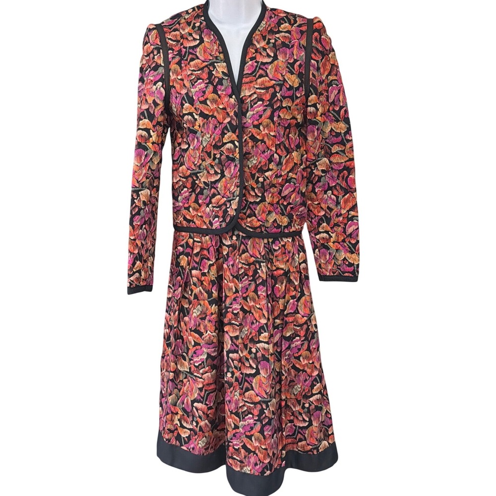 Vintage Fashion in Parts Cynthia Howie Skirt Suit Set Floral Maximalist Boho Art